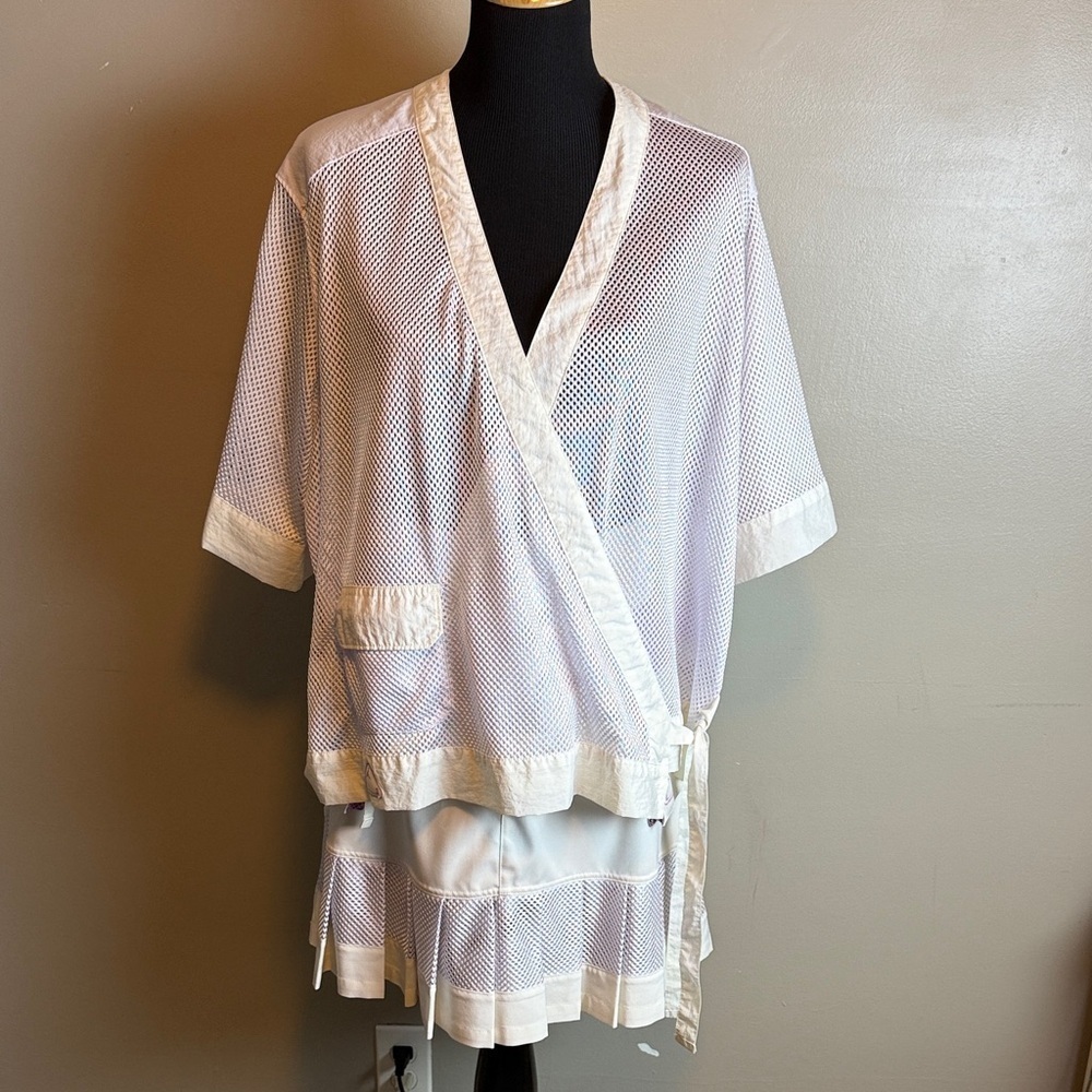 Jordan Mesh White Top Jacket & NIKE Air Jordan 23 Engineered Skirt Phanton/Iris
